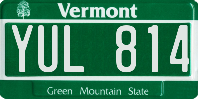 VT license plate YUL814