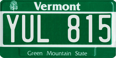 VT license plate YUL815