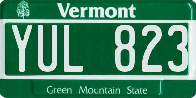 VT license plate YUL823