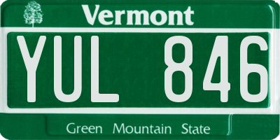 VT license plate YUL846