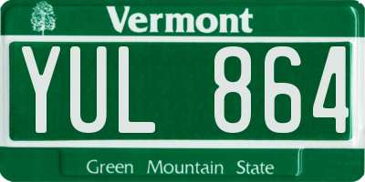 VT license plate YUL864