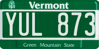VT license plate YUL873
