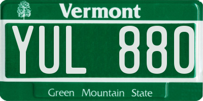 VT license plate YUL880