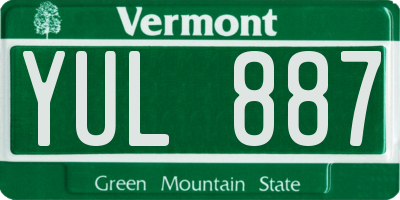VT license plate YUL887