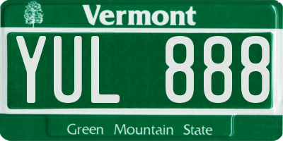 VT license plate YUL888