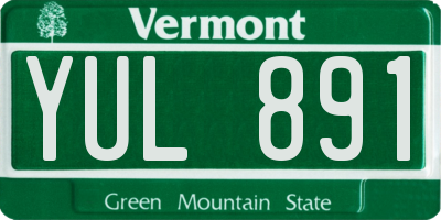 VT license plate YUL891