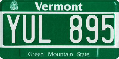 VT license plate YUL895