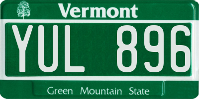 VT license plate YUL896