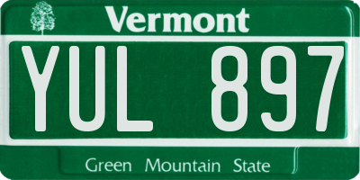 VT license plate YUL897