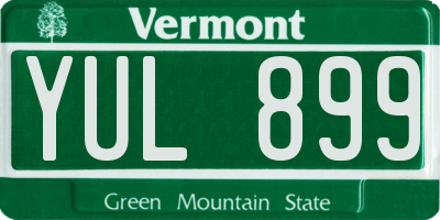 VT license plate YUL899