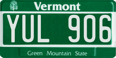 VT license plate YUL906