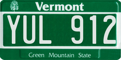 VT license plate YUL912