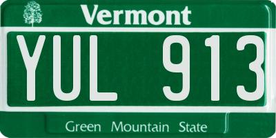 VT license plate YUL913