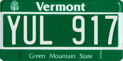 VT license plate YUL917