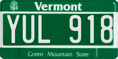 VT license plate YUL918
