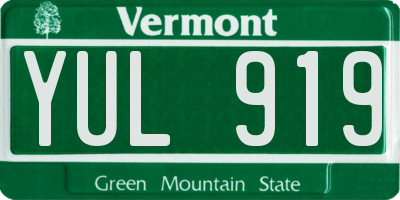 VT license plate YUL919