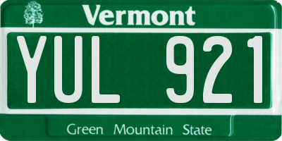 VT license plate YUL921