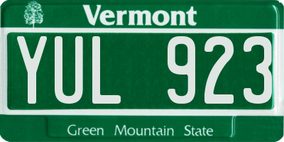 VT license plate YUL923