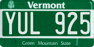 VT license plate YUL925