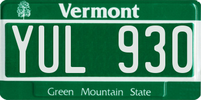 VT license plate YUL930