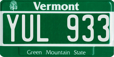 VT license plate YUL933