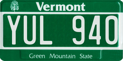 VT license plate YUL940