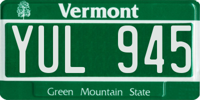 VT license plate YUL945