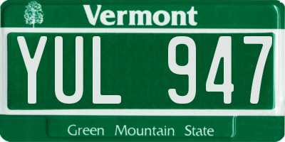 VT license plate YUL947