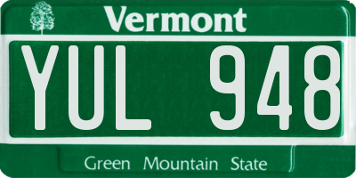 VT license plate YUL948