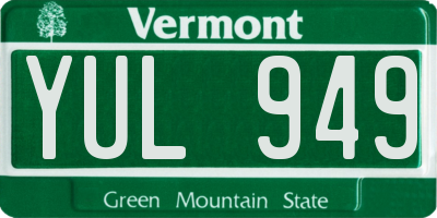VT license plate YUL949