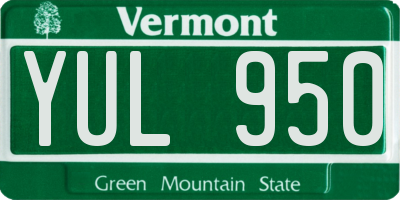 VT license plate YUL950