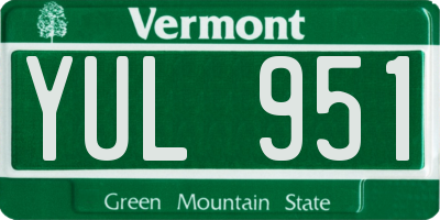 VT license plate YUL951