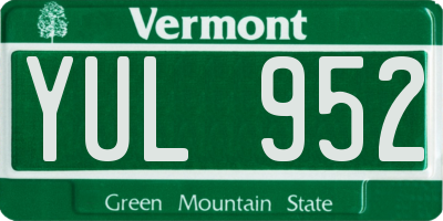 VT license plate YUL952