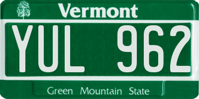 VT license plate YUL962