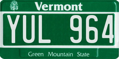 VT license plate YUL964