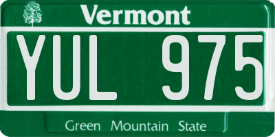 VT license plate YUL975