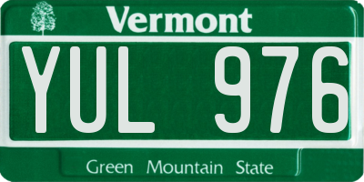 VT license plate YUL976