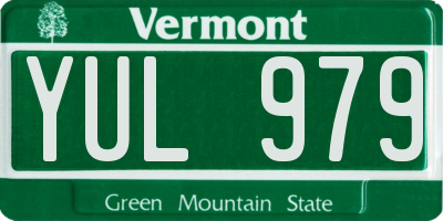 VT license plate YUL979