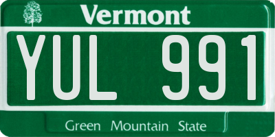 VT license plate YUL991