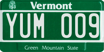 VT license plate YUM009