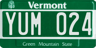 VT license plate YUM024