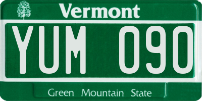 VT license plate YUM090