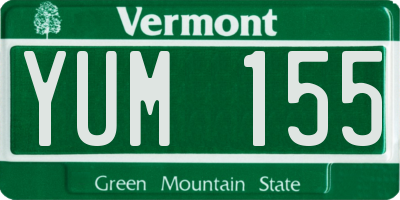 VT license plate YUM155