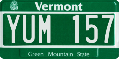 VT license plate YUM157