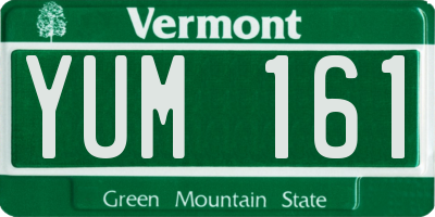 VT license plate YUM161