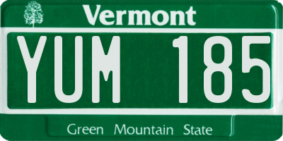 VT license plate YUM185