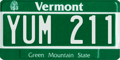 VT license plate YUM211