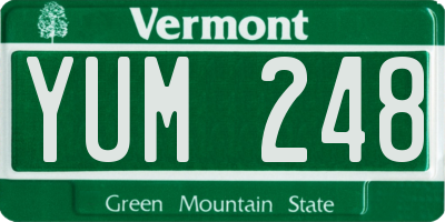 VT license plate YUM248