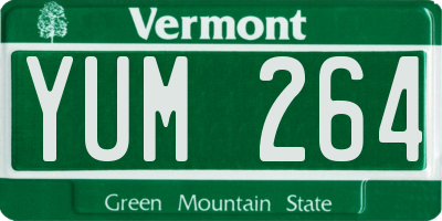 VT license plate YUM264