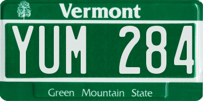 VT license plate YUM284